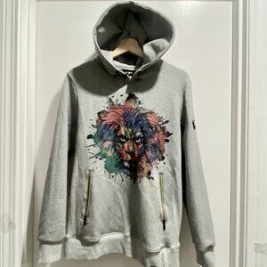 Bourgeois Avenue Paris Bling Lion Grunge Whimsigoth Punk Sweatshirt Hoodie  M/L